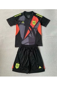 Spanje Doelman Babytruitje Uit tenue Kind EK 2024 Korte Mouw (+ Korte broeken)